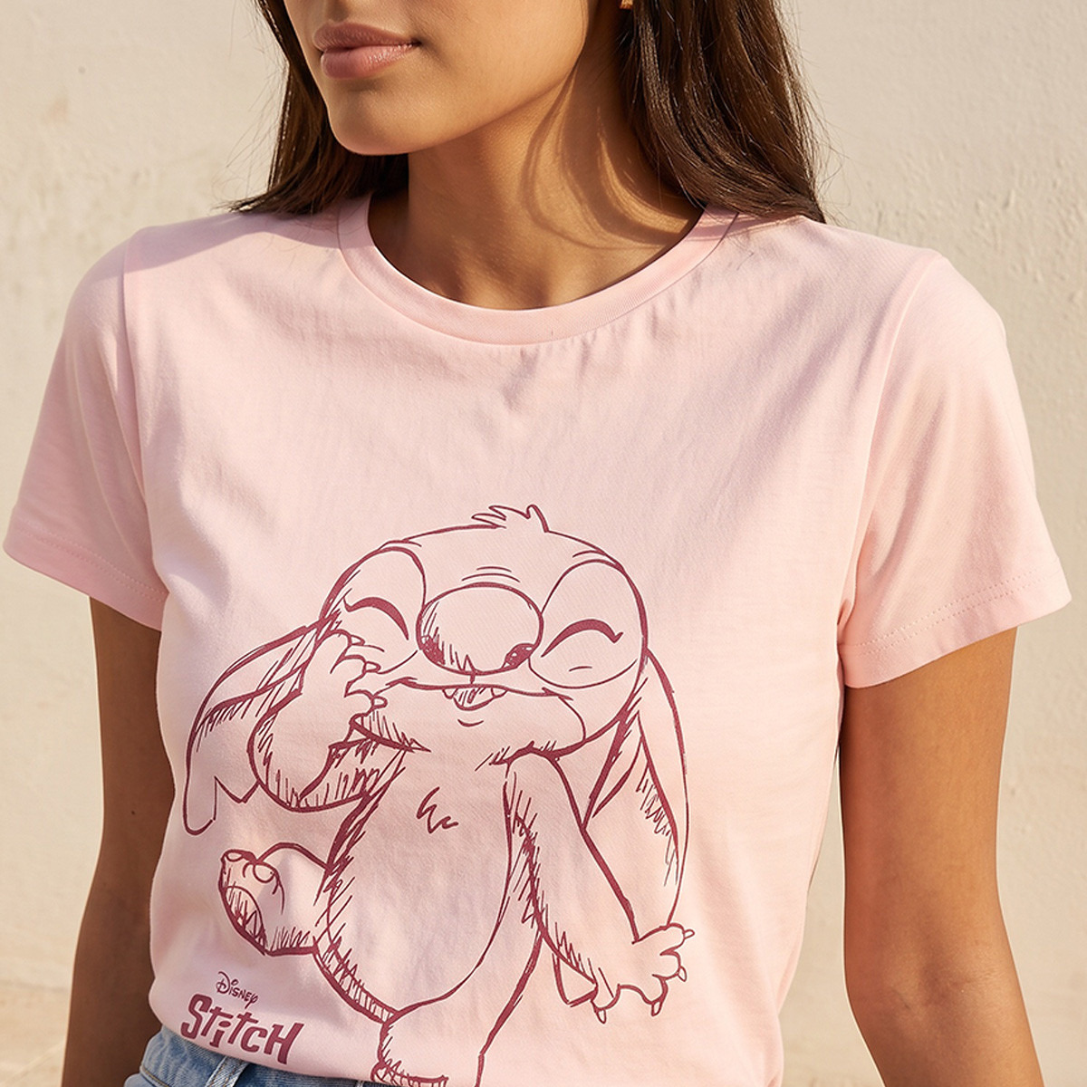 Stitch Cotton T-shirt-women-clothing-tshirts-image-4