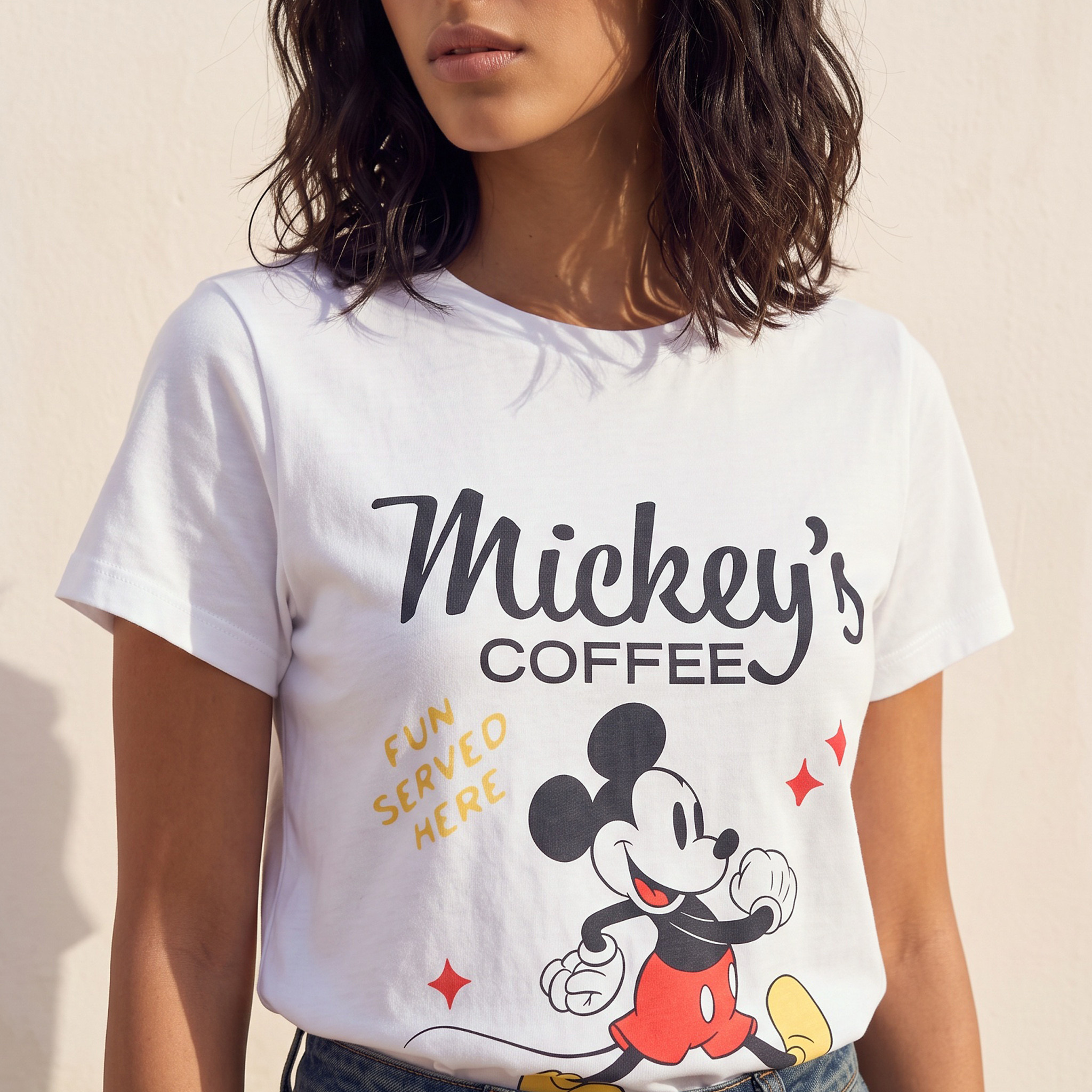Mickey Mouse Print T-shirt-women-clothing-tshirts-image-4