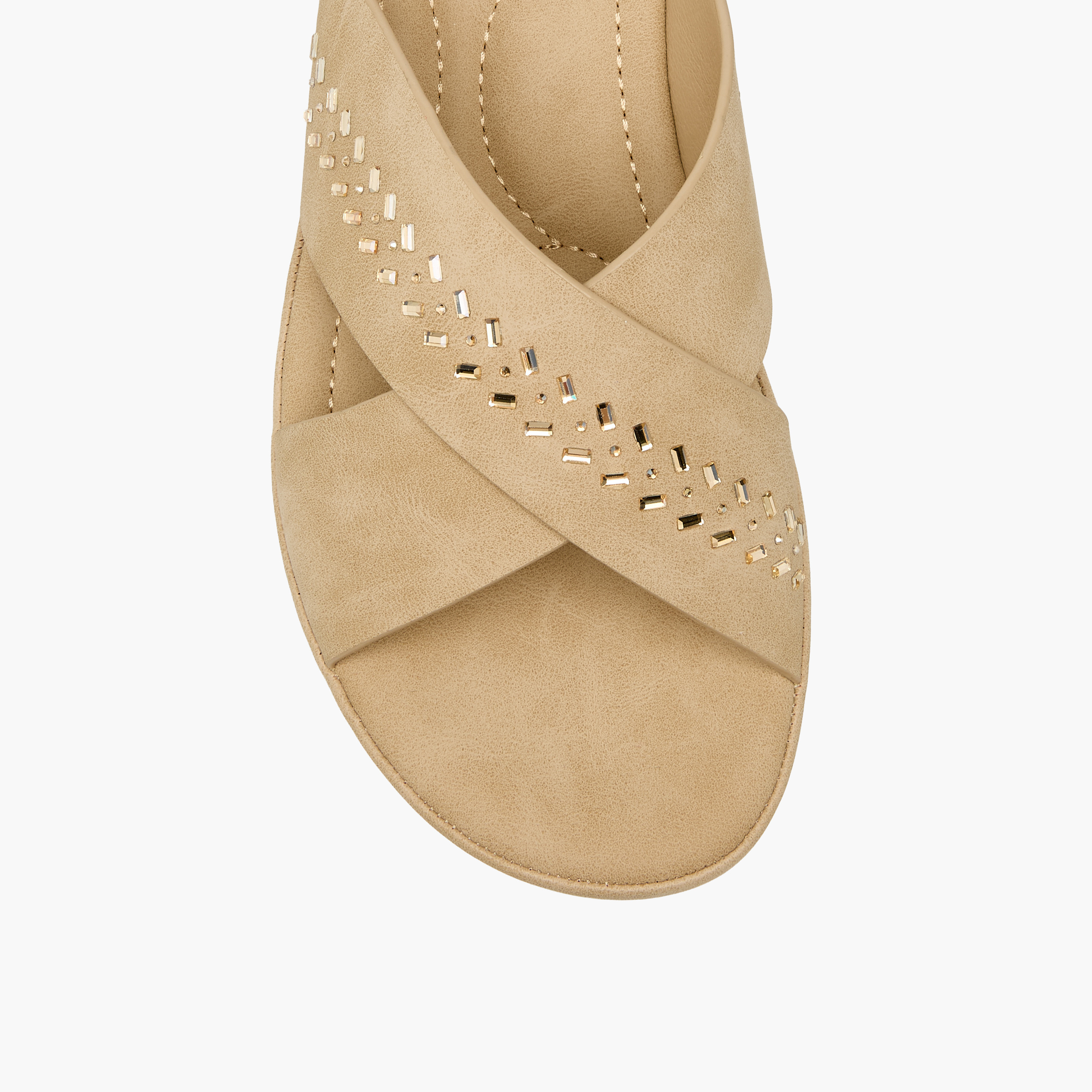 Le Confort Women Embellished Cross Strap Sandals-women-shoes-flats-sandals-image-4