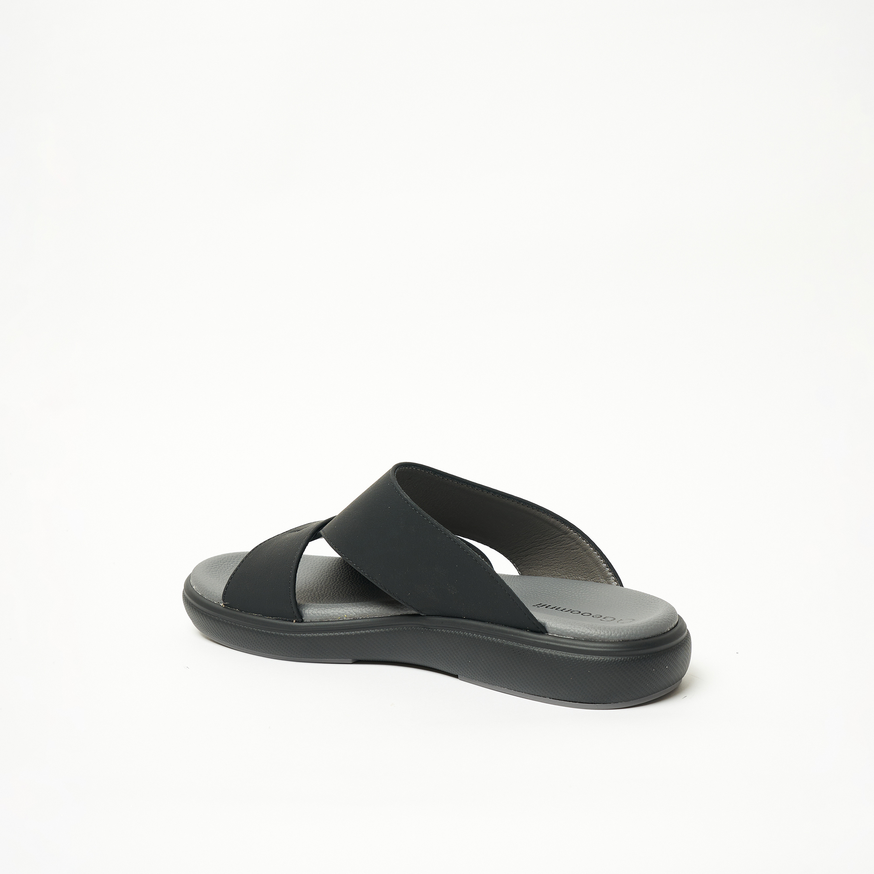 Geoomnii Men's Slip On Slide Sandals | 9153-12-BLACK-men-shoes-sandals-image-5