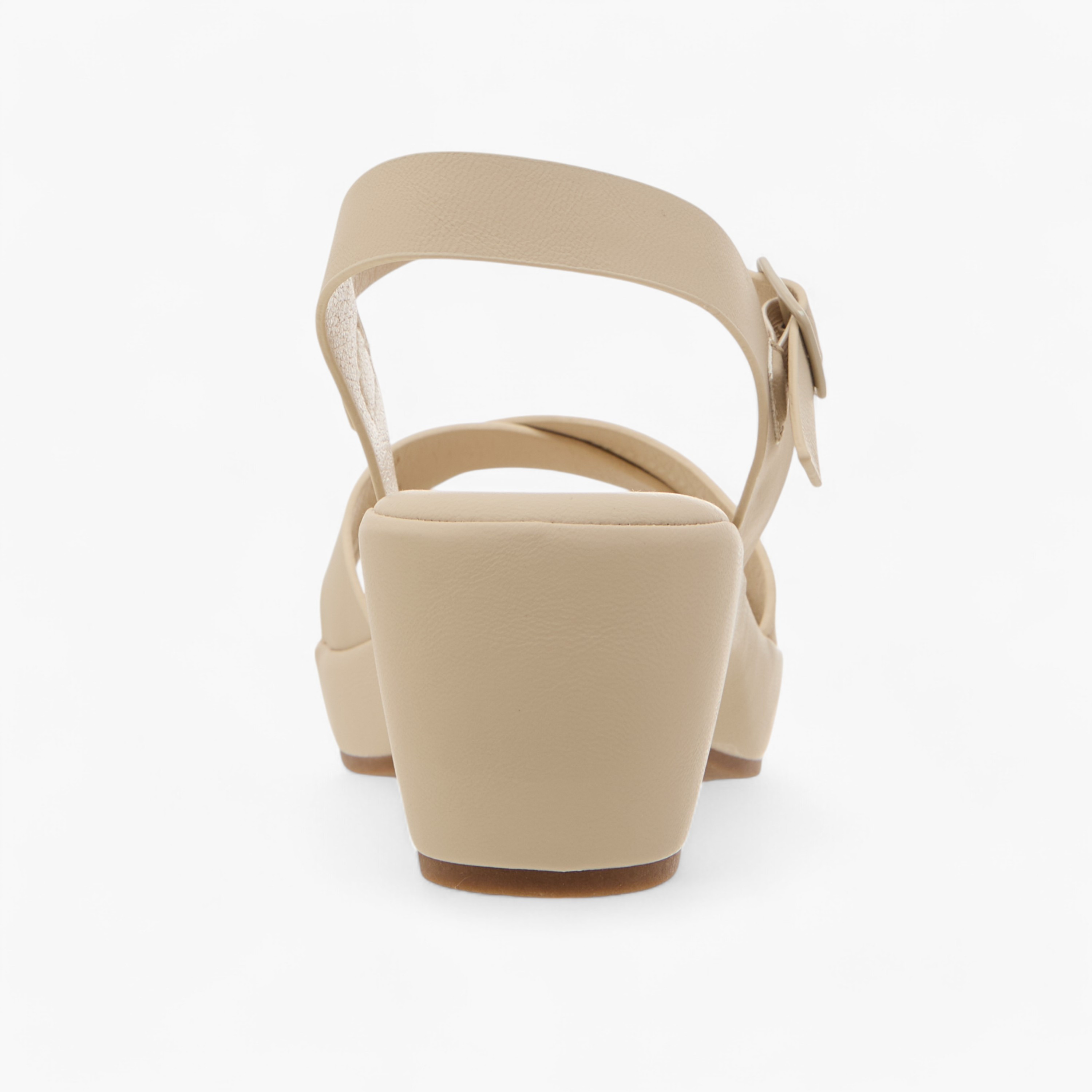 Flora Bella Textured Cross Strap Sandals with Block Heels and Buckle Closure-women-shoes-sandals-heeled-image-5