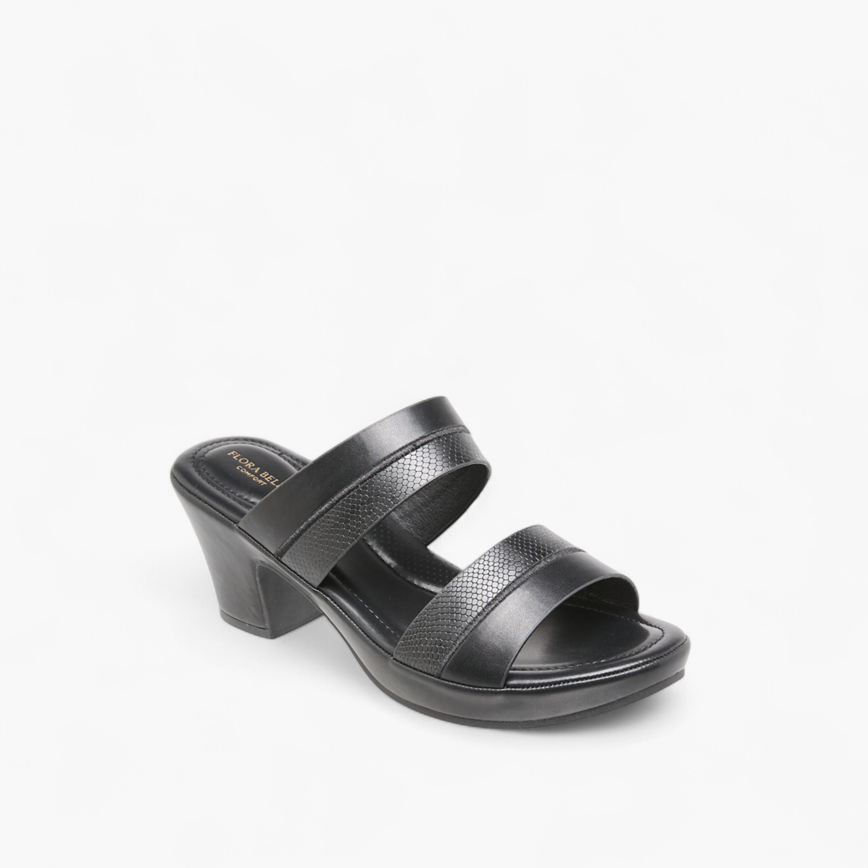 Flora Bella Textured Slip-On Sandals with Block Heels-women-shoes-sandals-heeled-image-2