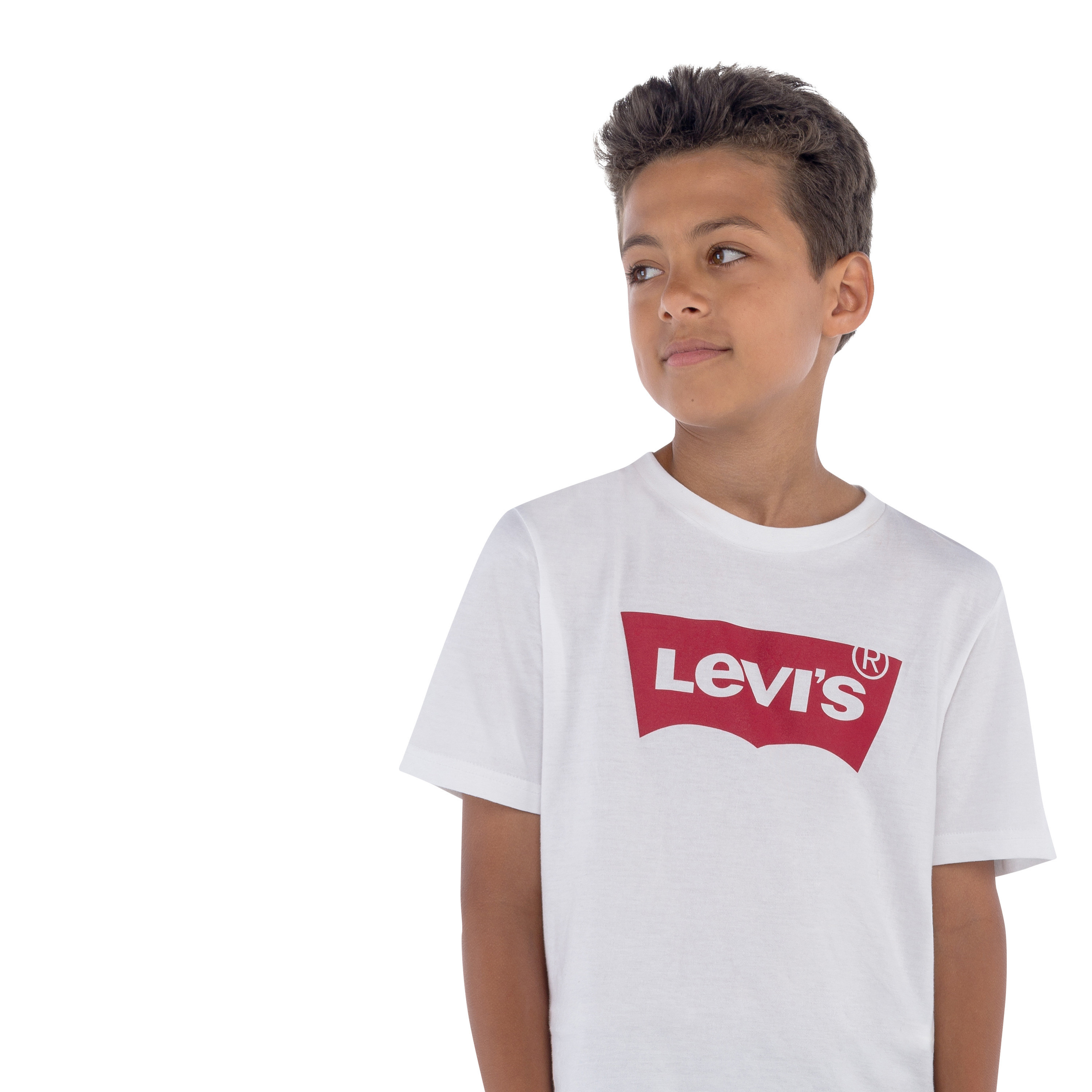 Levi's Boys White Logo Crew Neck Short Sleeves T-Shirt-baby-boys-clothing-shirts-image-1