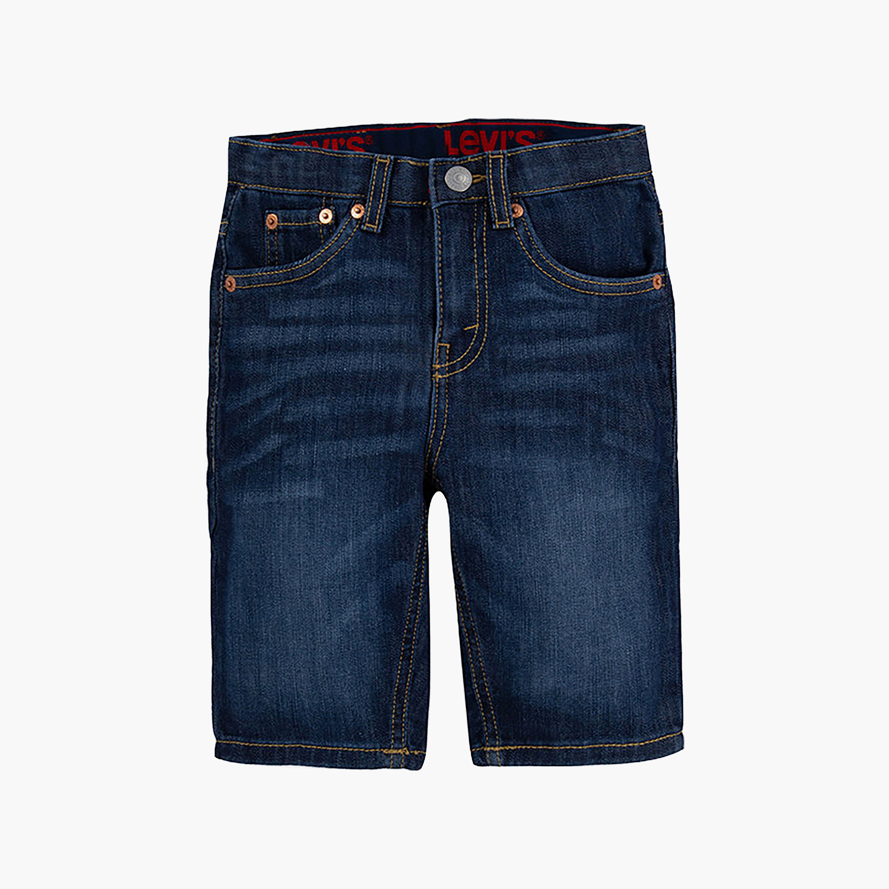 Levi’s Solid Denim Buttoned Shorts-boys-clothing-bottoms-shorts-image-1