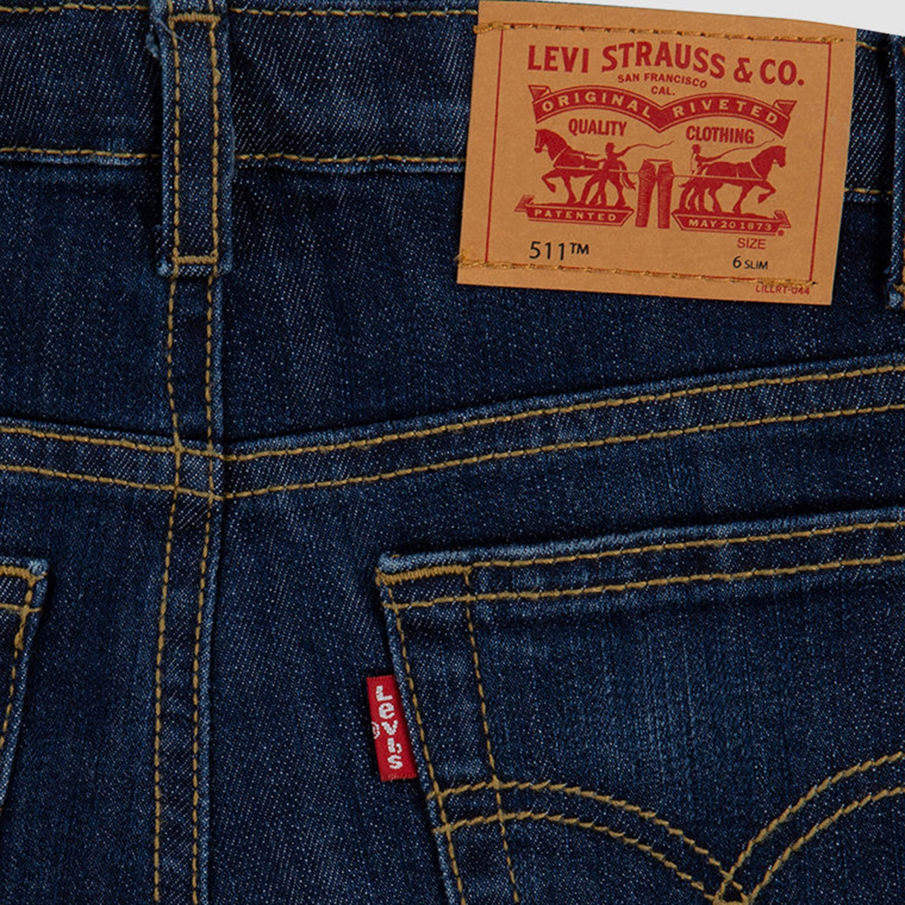 Levi’s Solid Denim Buttoned Shorts-boys-clothing-bottoms-shorts-image-3