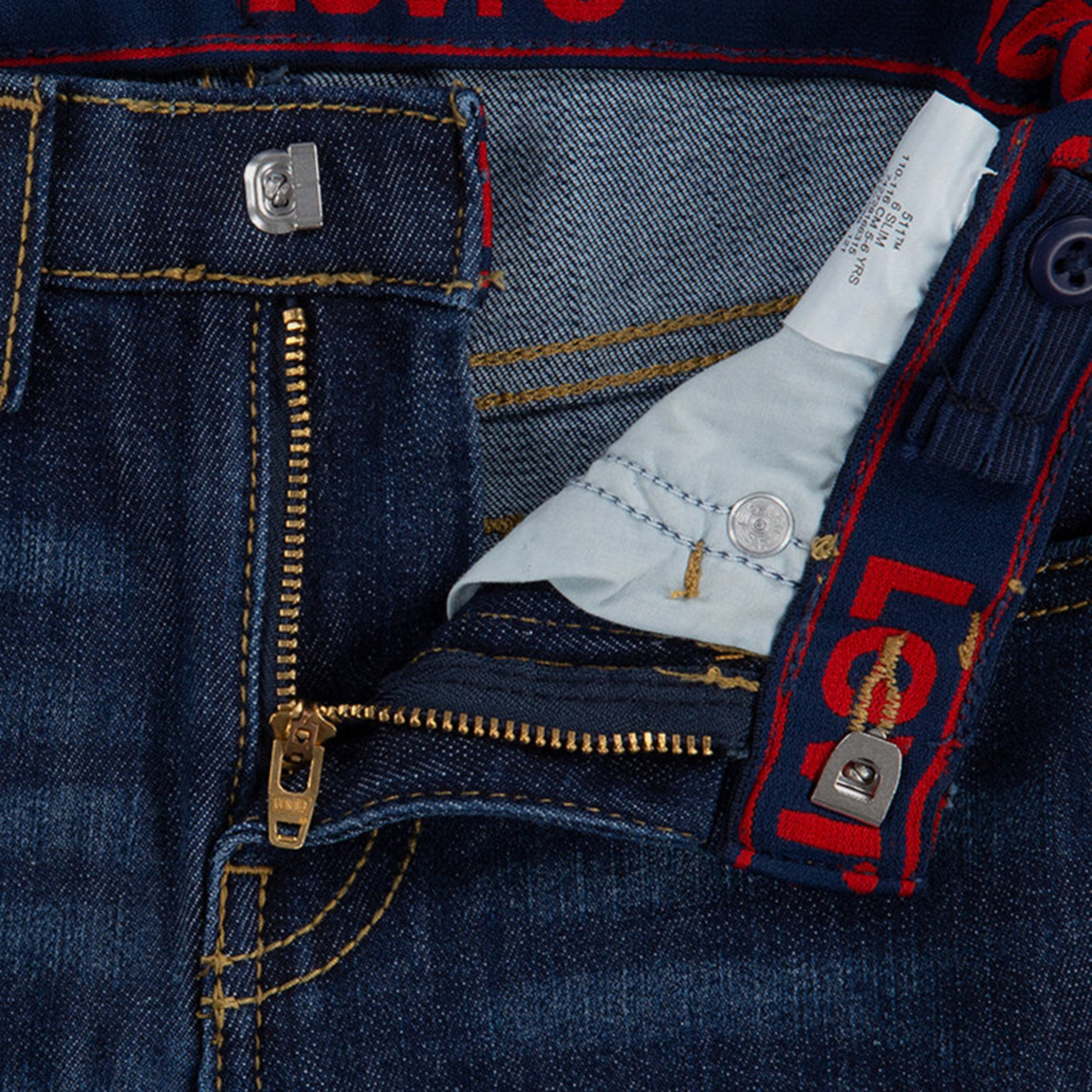 Levi’s Solid Denim Buttoned Shorts-boys-clothing-bottoms-shorts-image-4