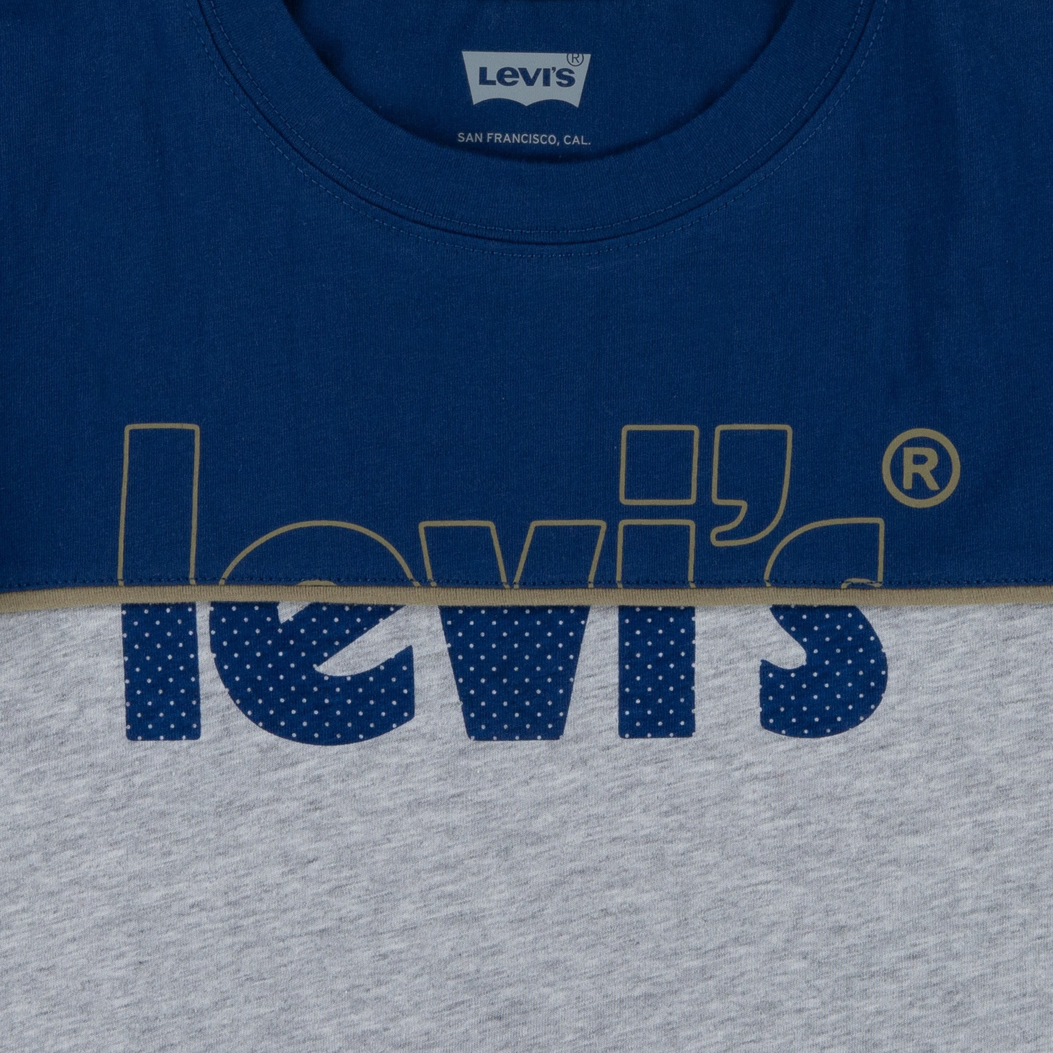 Levis Boys Navy Blue Colour Block Crew Neck Short Sleeves T-Shirt-baby-boys-clothing-shirts-image-3