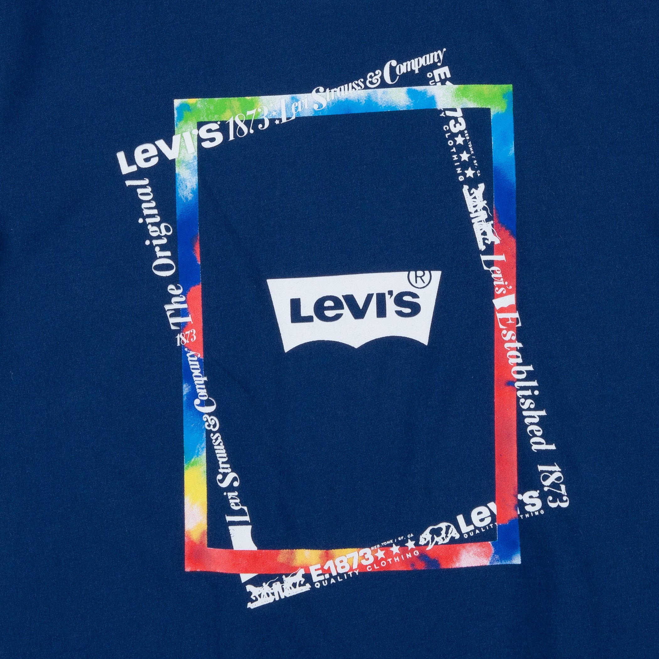 Levis Boys Navy Blue Graphic Crew Neck Short Sleeves T-Shirt-baby-boys-clothing-shirts-image-4