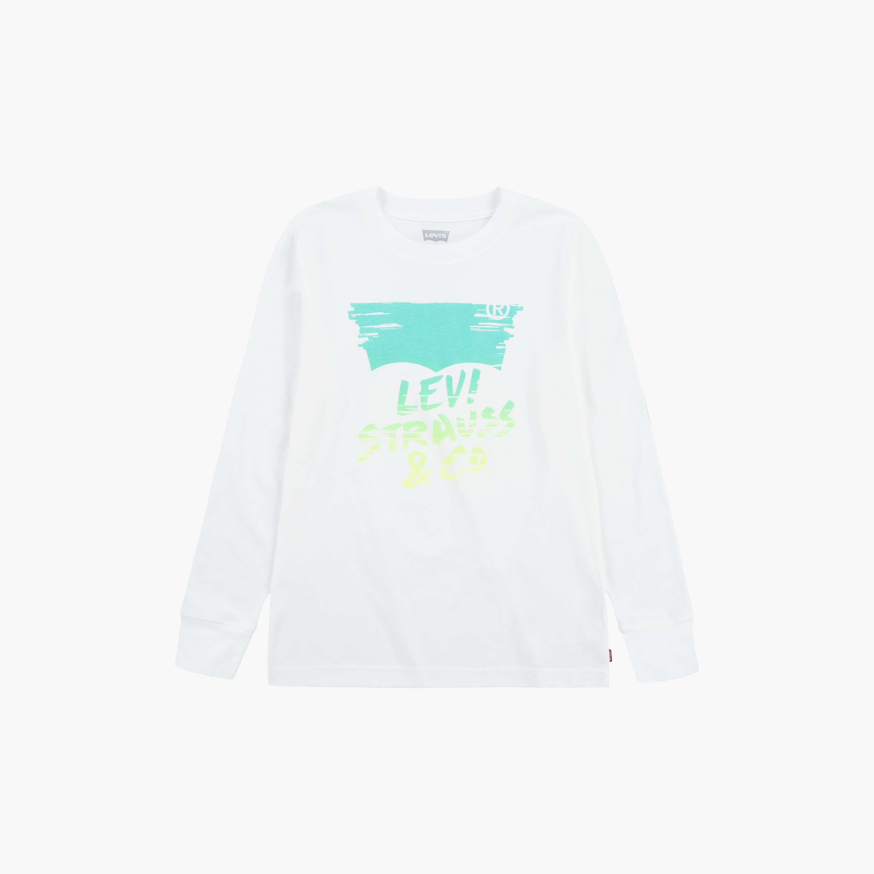 This stylish T-shirt exudes class and sophistication, with its sleek design and attention-grabbing logo print on the front. Perfect for any occasion, this versatile piece can be effortlessly paired with jeans and sneakers for a complete and trendy look. Elevate your kid's style game with this charming and fashionable Levi's T-shirt. Don't miss out on the opportunity to enhance their wardrobe with this timeless and iconic piece.-boys-clothing-tshirtsandpolos-image-1