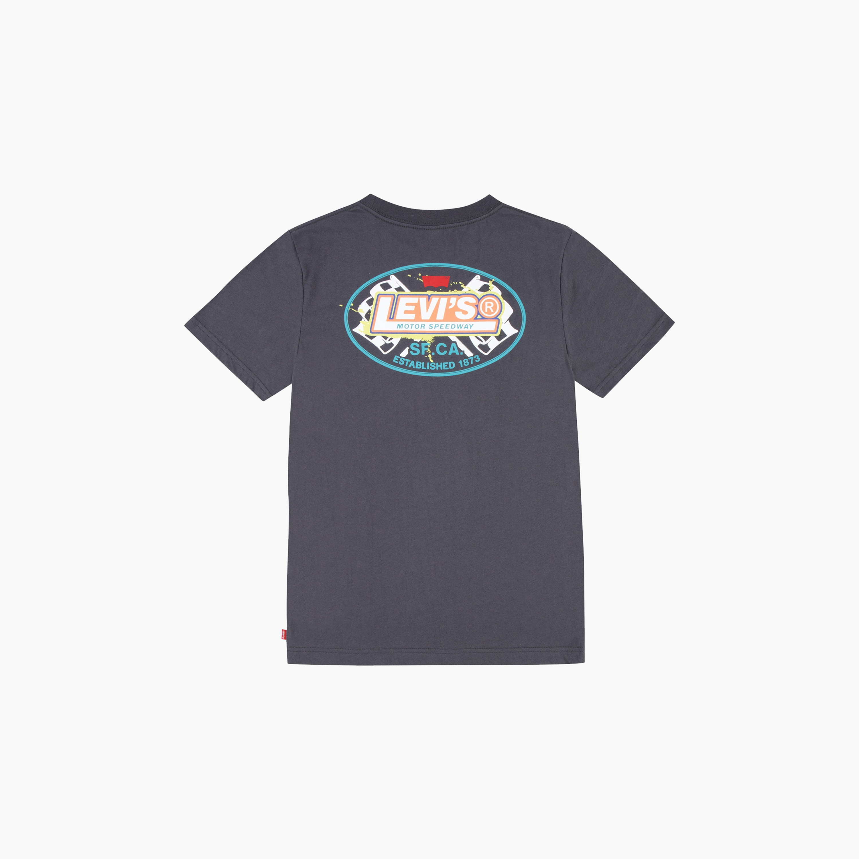 Levi's Logo Print Crew Neck T-shirt with Short Sleeves-boys-clothing-tshirtsandpolos-image-7