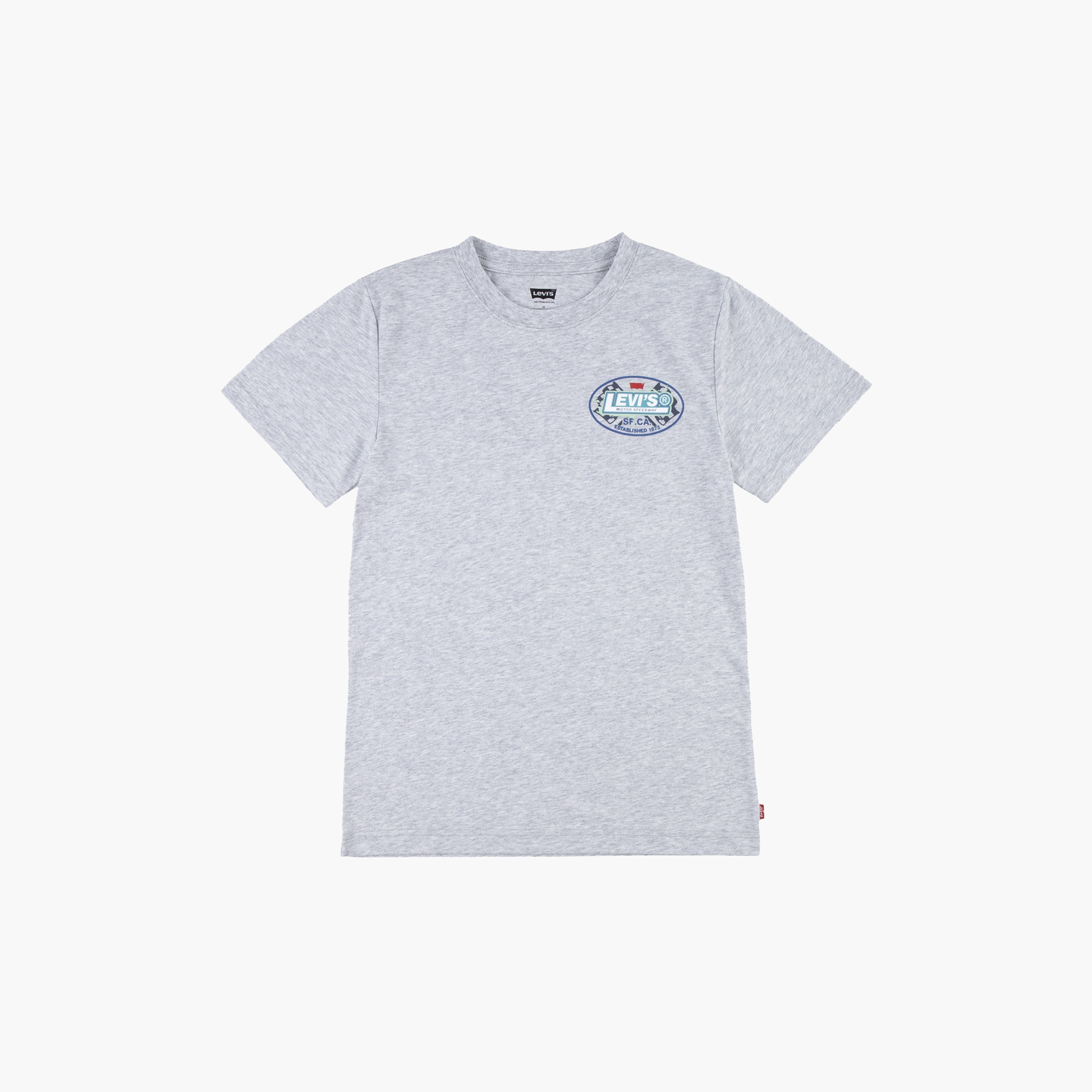 Levi's Logo Print Crew Neck T-shirt with Short Sleeves-boys-clothing-tshirtsandpolos-image-1