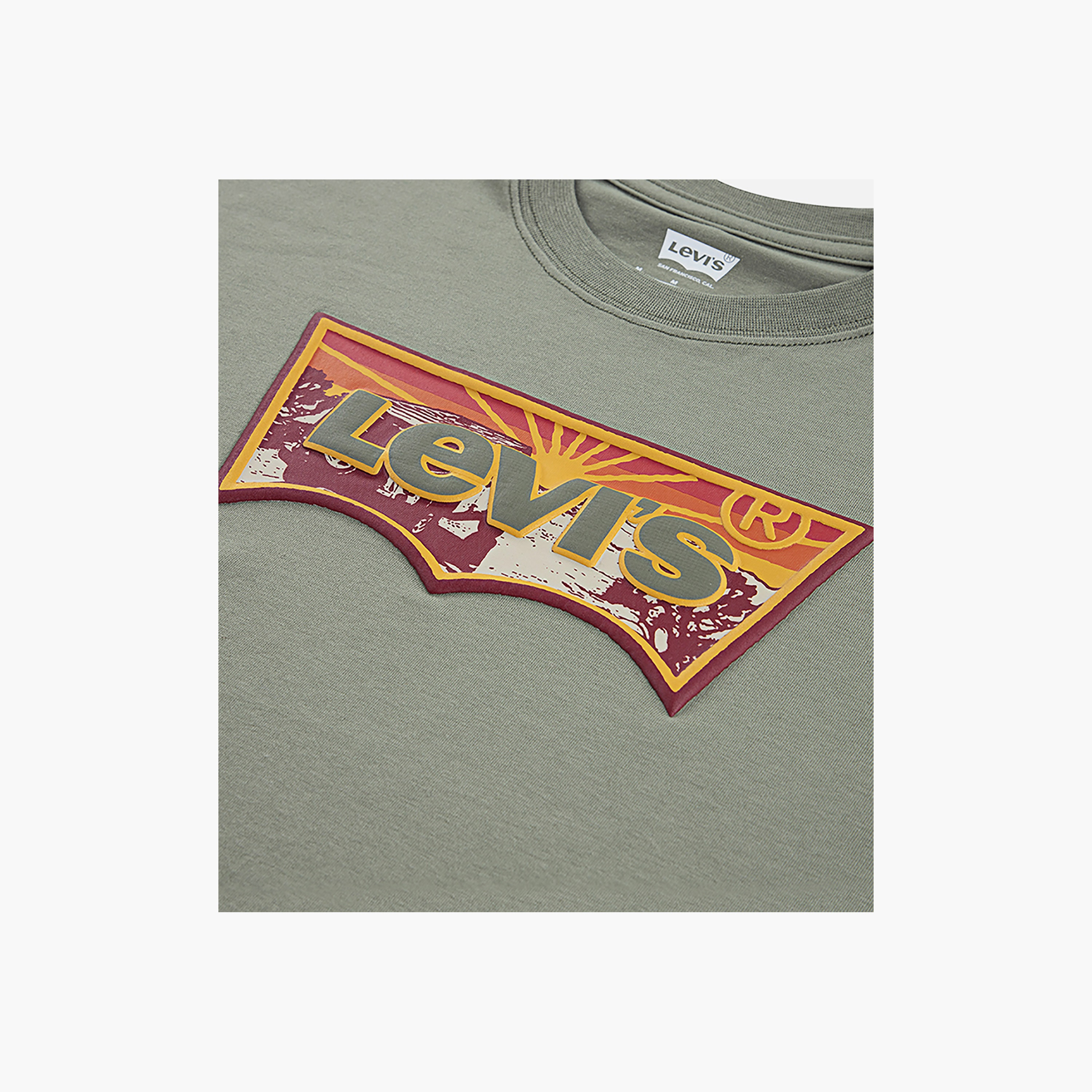 Levi's Sunrise Desert Logo Print Round Neck Short Sleeves T-Shirt-boys-clothing-tshirtsandpolos-image-3