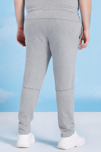 Full Length Solid Mid-Rise Pants with Pocket Detail and Drawstring