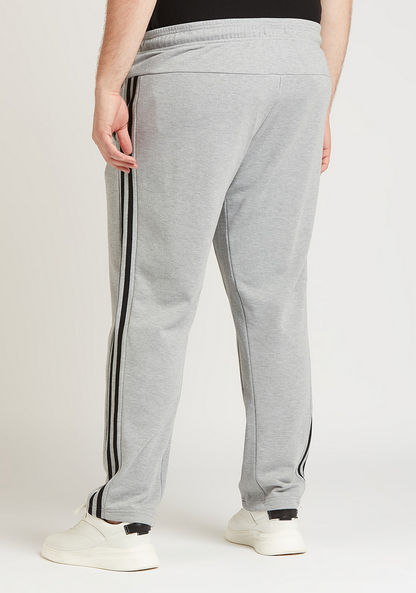 Full Length Solid Pants with Stripe and Pocket Detail
