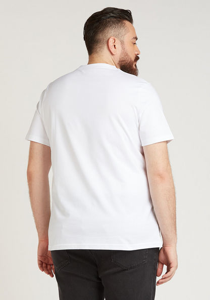 Printed T-shirt with Crew Neck and Short Sleeves