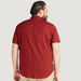 Textured Mandarin Collar Shirt with Short Sleeves-Shirts-thumbnailMobile-3