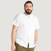 Textured Mandarin Collar Shirt with Short Sleeves-Shirts-thumbnailMobile-0