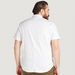 Textured Mandarin Collar Shirt with Short Sleeves-Shirts-thumbnailMobile-3