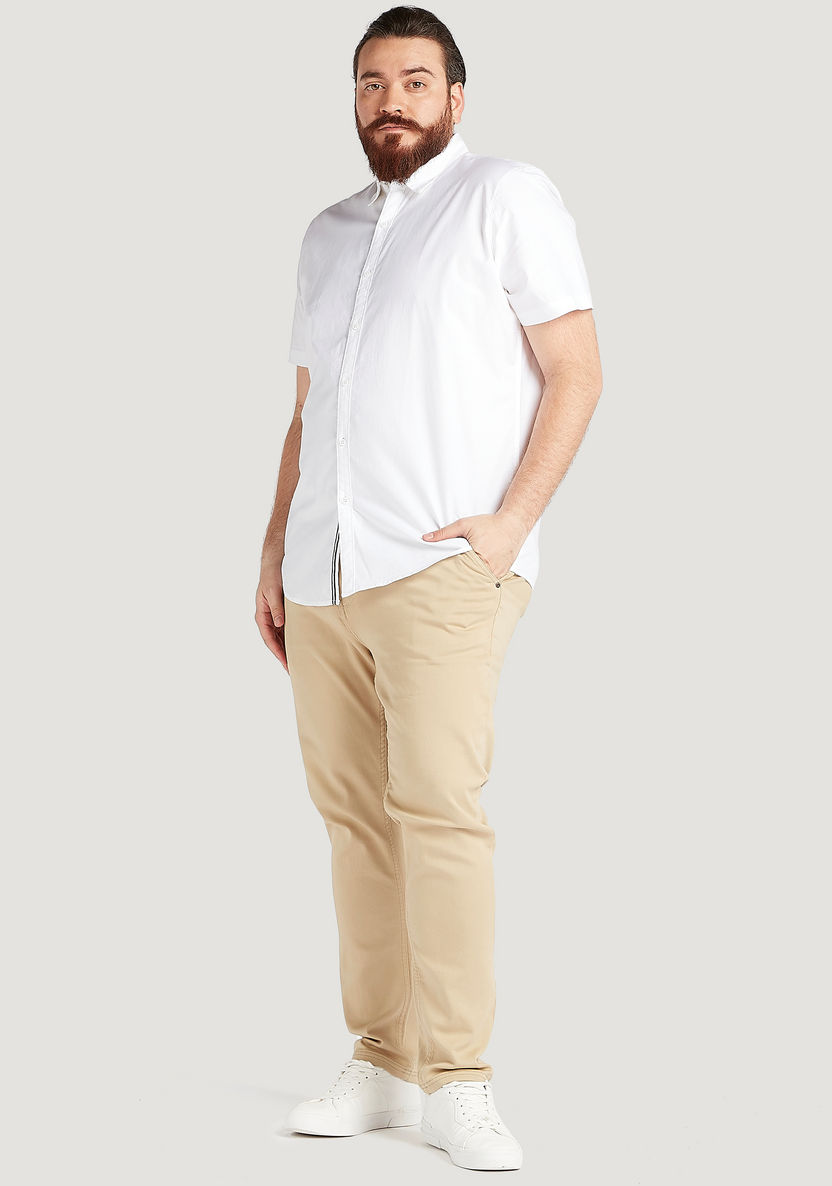 Solid Shirt with Short Sleeves-Shirts-image-1
