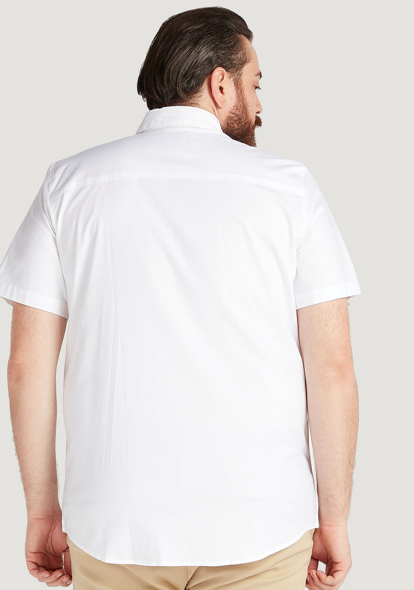 Solid Shirt with Short Sleeves-Shirts-image-3