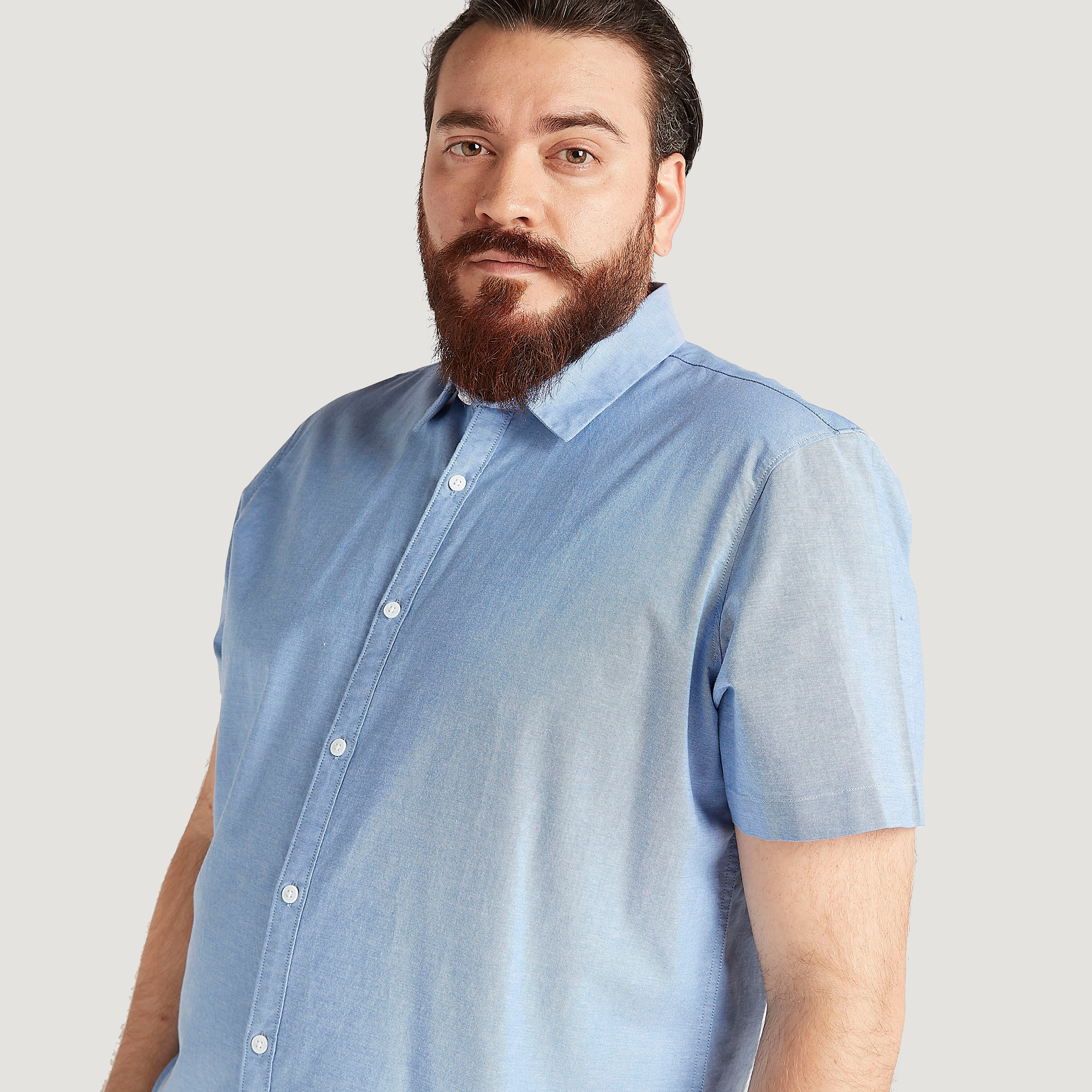 Solid Shirt with Short Sleeves-men-clothing-shirts-image-5