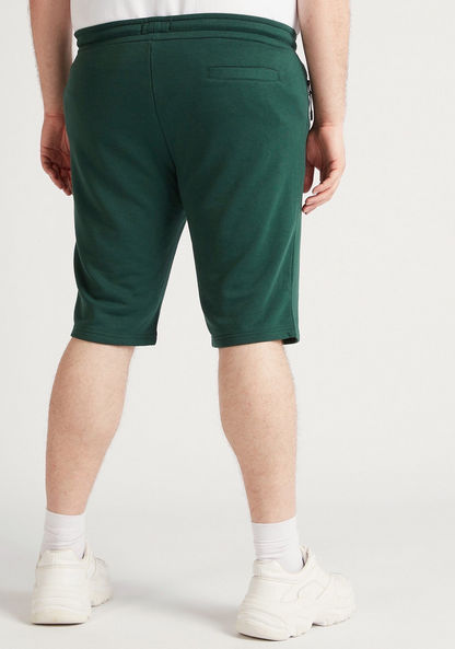 Solid Mid-Rise Shorts with Drawstring Closure