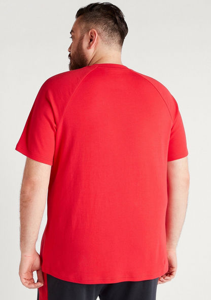Panelled Crew Neck T-shirt with Short Sleeves