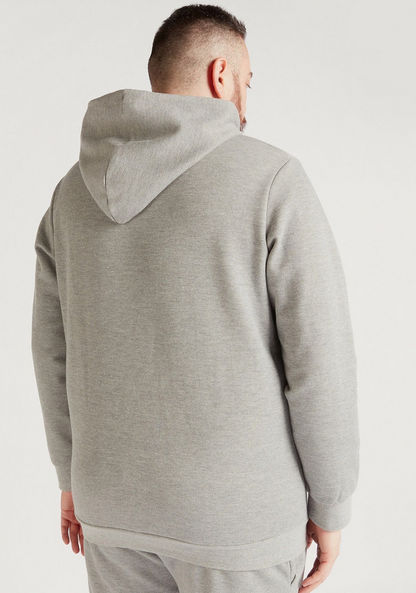 Printed Hooded Sweatshirt with Kangaroo Pocket