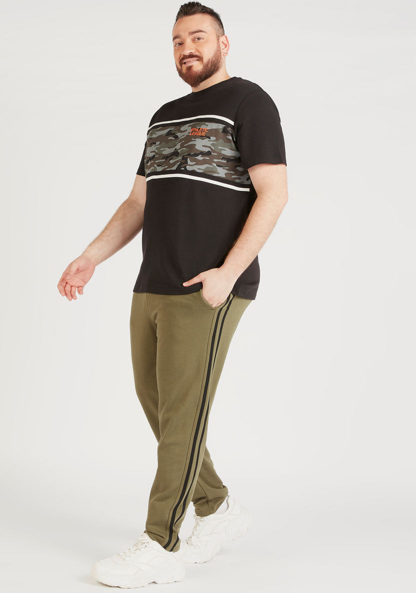 Solid Joggers with Drawstring Closure and Side Tape Detail-Joggers-image-1
