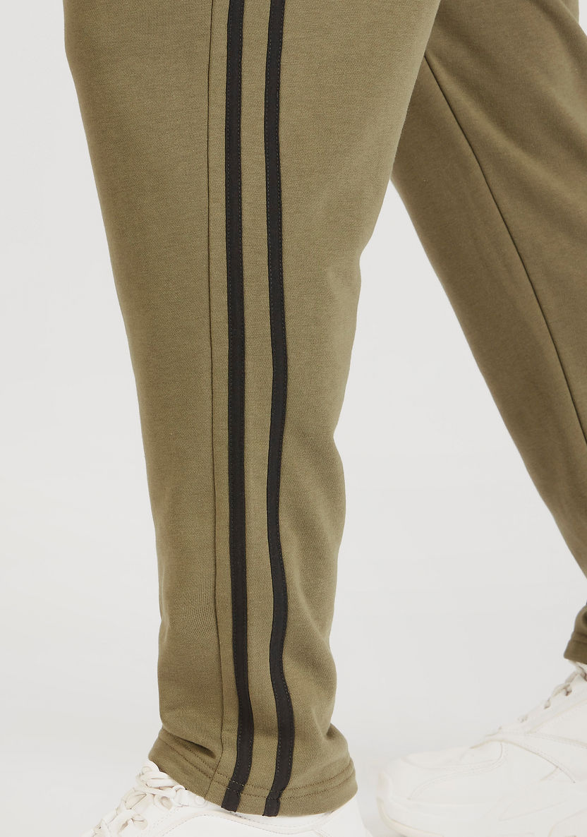 Solid Joggers with Drawstring Closure and Side Tape Detail-Joggers-image-2