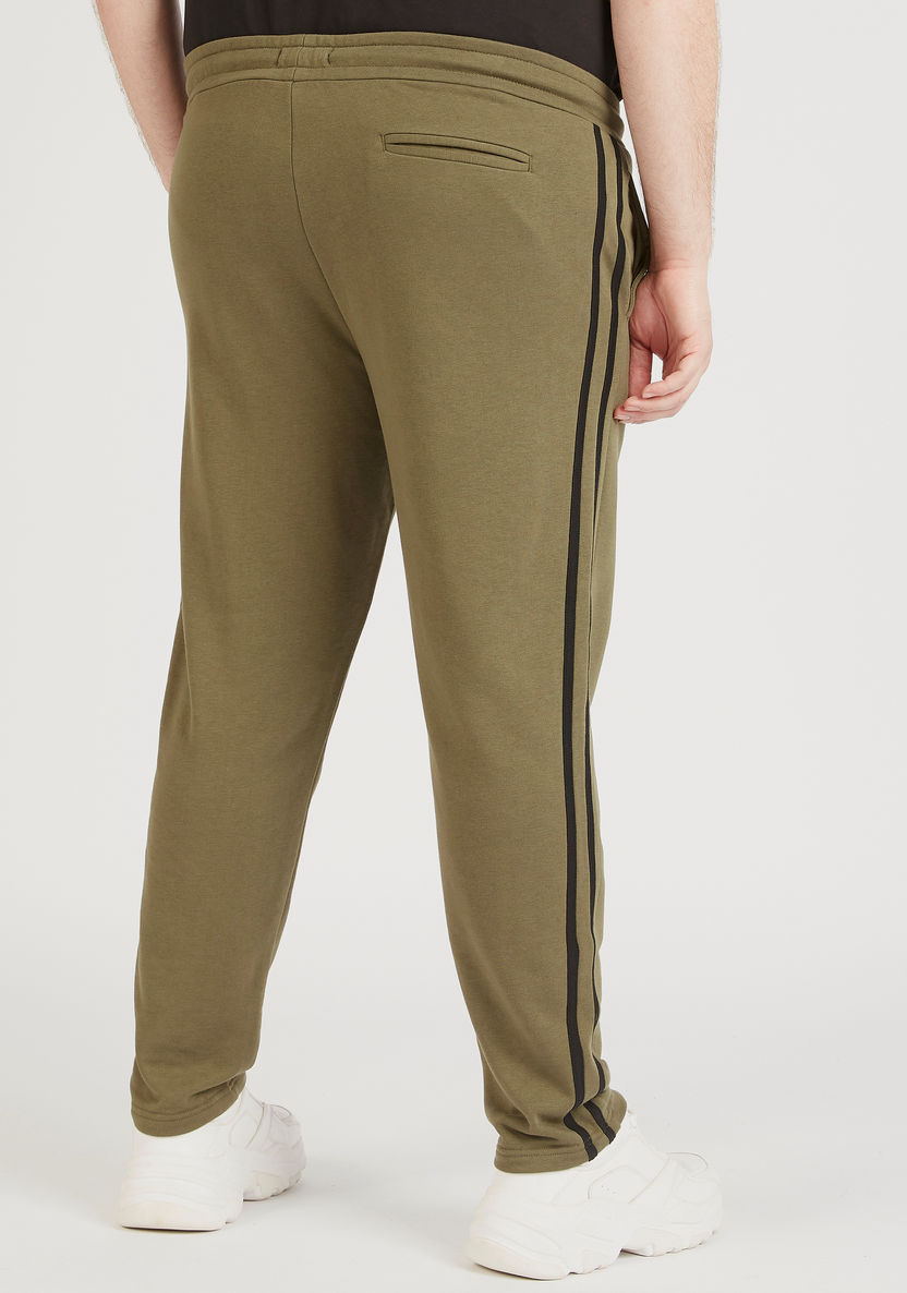Solid Joggers with Drawstring Closure and Side Tape Detail-Joggers-image-3
