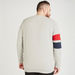 Printed Crew Neck Sweatshirt with Long Sleeves-Hoodies & Sweatshirts-thumbnail-3