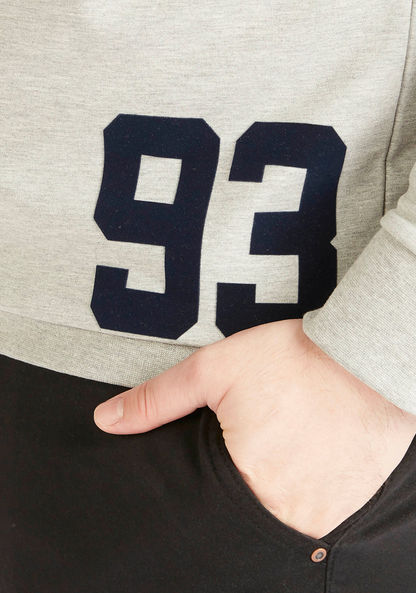 Printed Crew Neck Sweatshirt with Long Sleeves-Hoodies & Sweatshirts-image-4