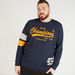 Typographic Print Crew Neck Sweatshirt with Long Sleeves-Hoodies & Sweatshirts-thumbnail-0