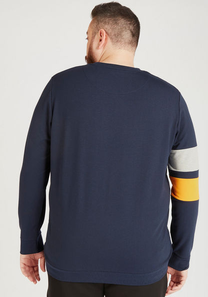 Typographic Print Crew Neck Sweatshirt with Long Sleeves-Hoodies & Sweatshirts-image-3