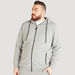 Solid Zip Through Hoodie with Long Sleeves and Pockets-Hoodies & Sweatshirts-thumbnail-0