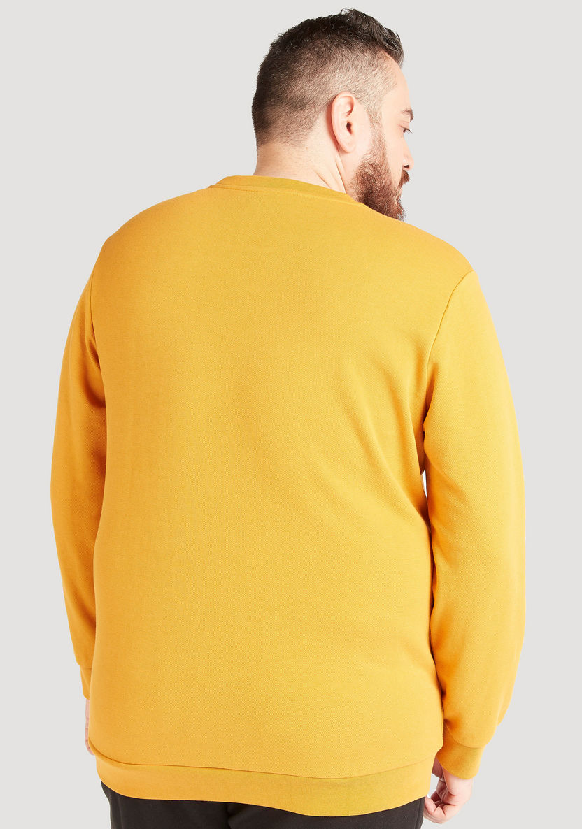 Graphic Print Crew Neck Sweatshirt with Long Sleeves-Hoodies & Sweatshirts-image-3