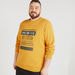 Graphic Print Crew Neck Sweatshirt with Long Sleeves-Hoodies & Sweatshirts-thumbnail-4