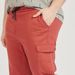 Solid Cargo Pants with Drawstring Closure and Pockets-Pants-thumbnail-2