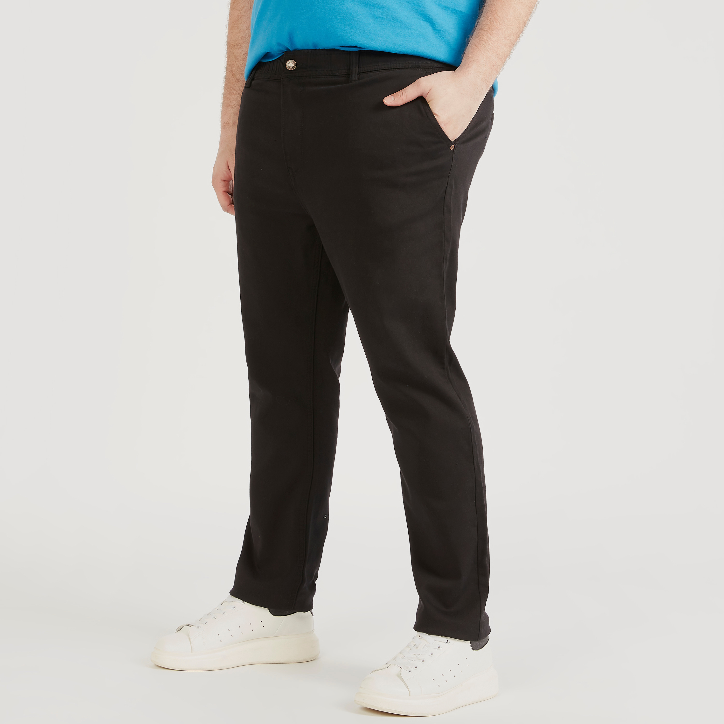 بنطلون سادة بجيوب وزر إغلاق-men-clothing-trousersandchinos-trousers-image-5