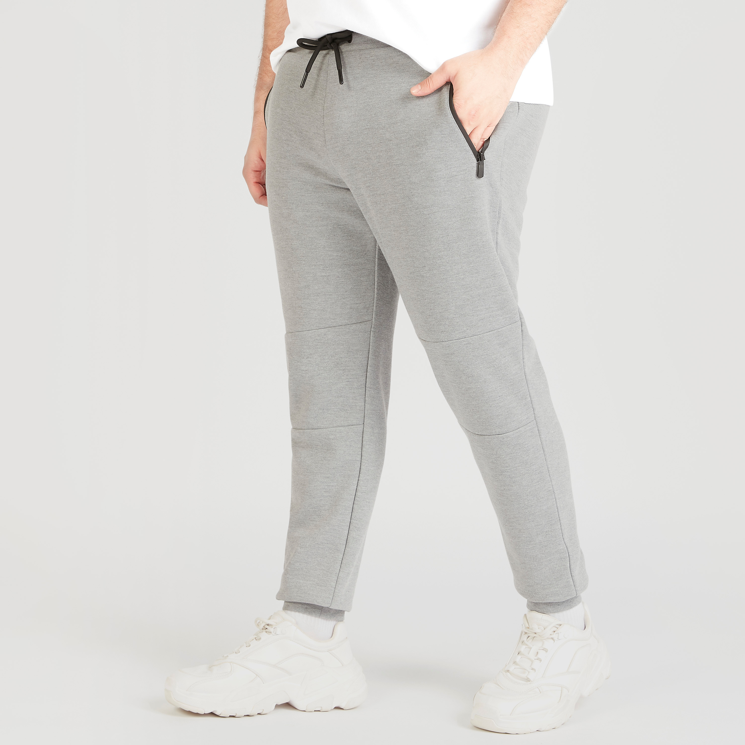 Solid Joggers with Drawstring Closure and Zip Pockets-men-clothing-bottoms-joggers-image-1