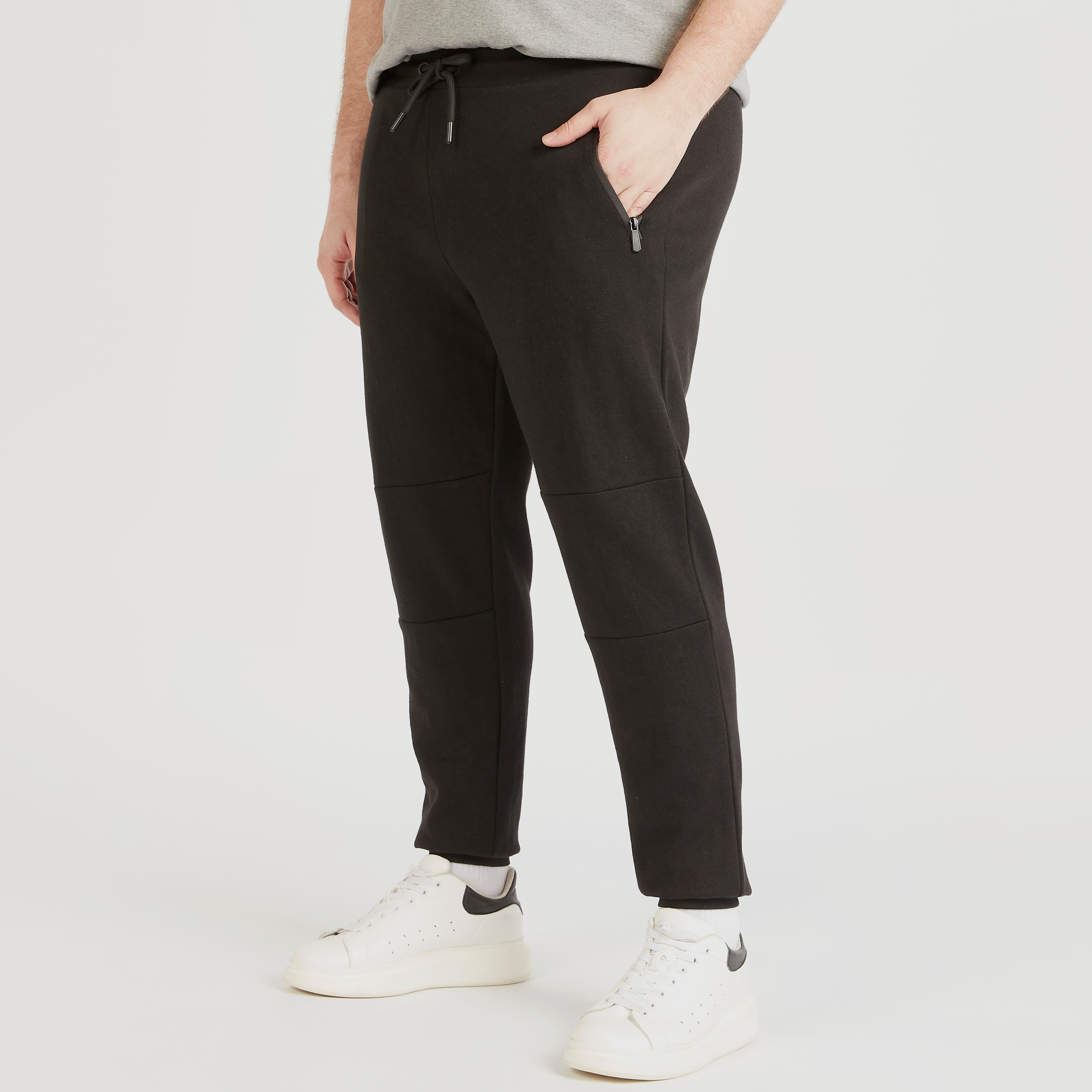 Solid Joggers with Drawstring Closure and Zip Pockets-men-clothing-bottoms-joggers-image-5