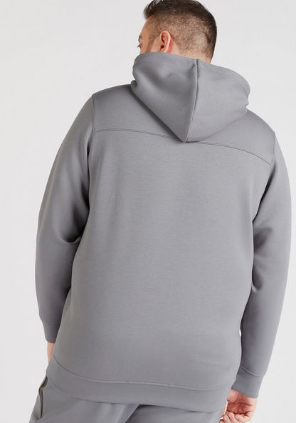 Printed Hooded Sweatshirt with Long Sleeves and Kangaroo Pockets-Hoodies & Sweatshirts-image-3