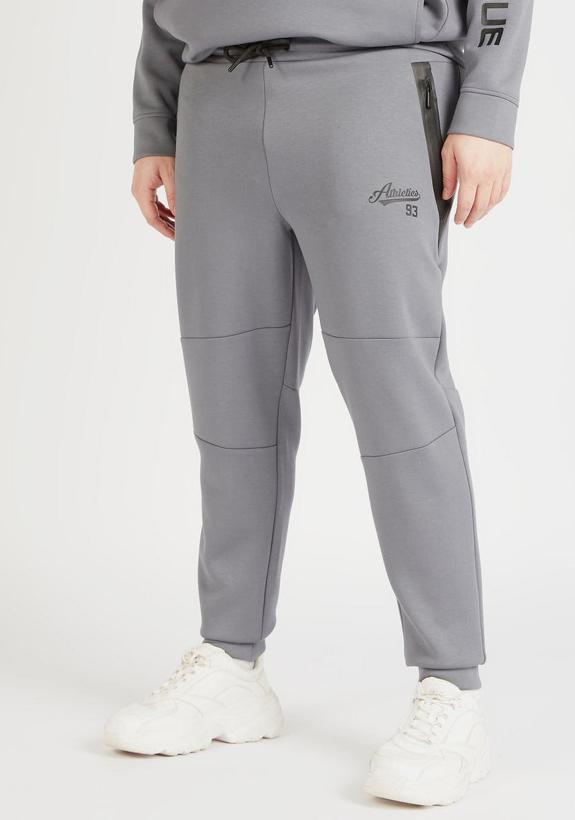 Solid Joggers with Drawstring Closure and Pockets-Joggers-image-5
