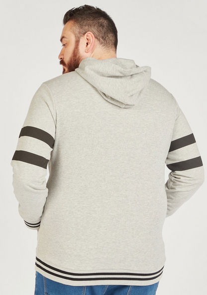 Printed Long Sleeves Sweatshirt with Hood and Kangaroo Pocket-Hoodies & Sweatshirts-image-3