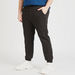 Solid Mid-Rise Joggers with Drawstring Closure and Pockets-Joggers-thumbnail-0