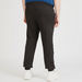 Solid Mid-Rise Joggers with Drawstring Closure and Pockets-Joggers-thumbnail-3