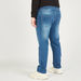 Solid Denim Jeans with Drawstring Closure and Pockets-Jeans-thumbnail-3