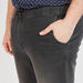 Solid Denim Jeans with Drawstring Closure and Pockets-Jeans-thumbnailMobile-2