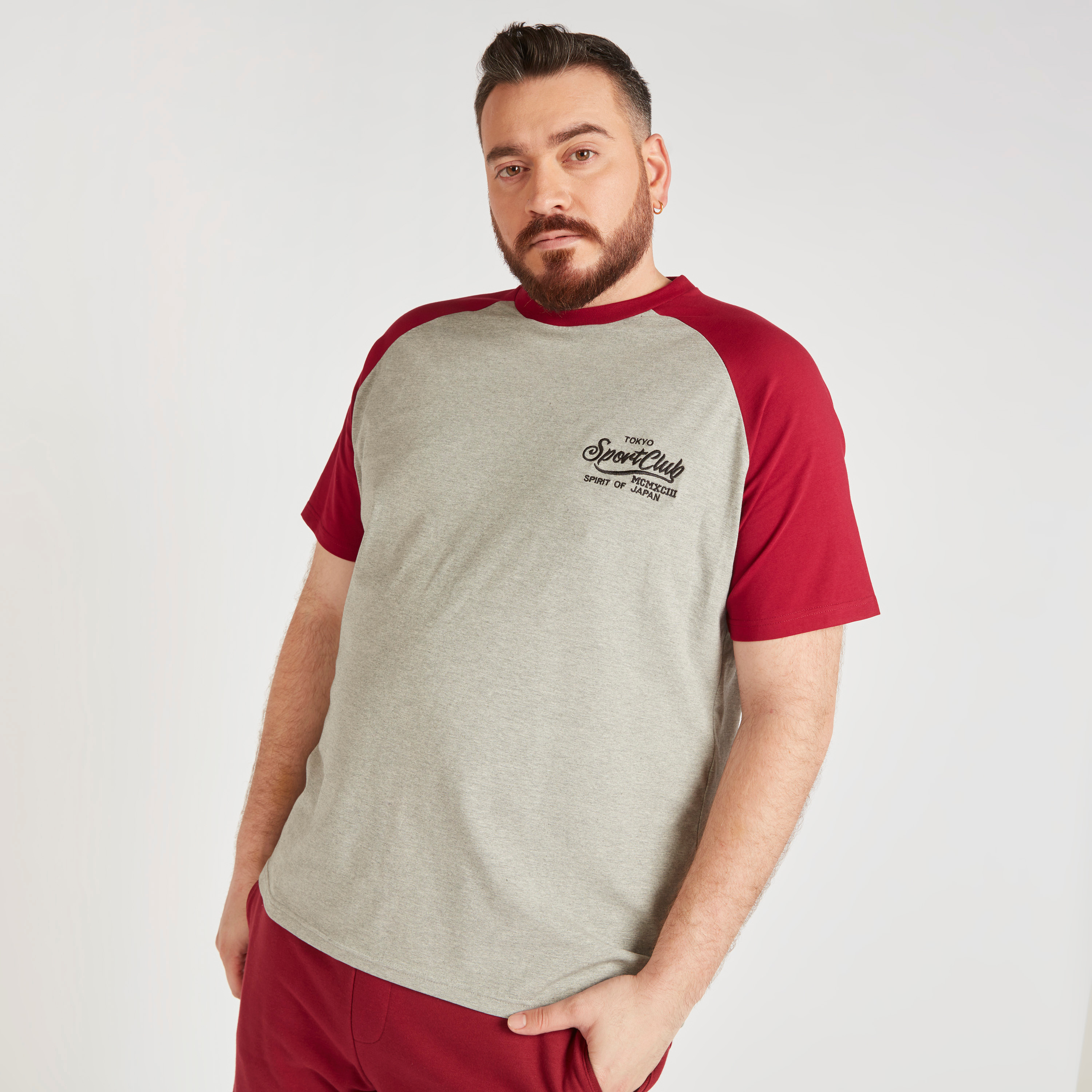 Text Print T-shirt with Short Sleeves and Crew Neck-men-clothing-tshirtsandpolos-tshirts-image-1